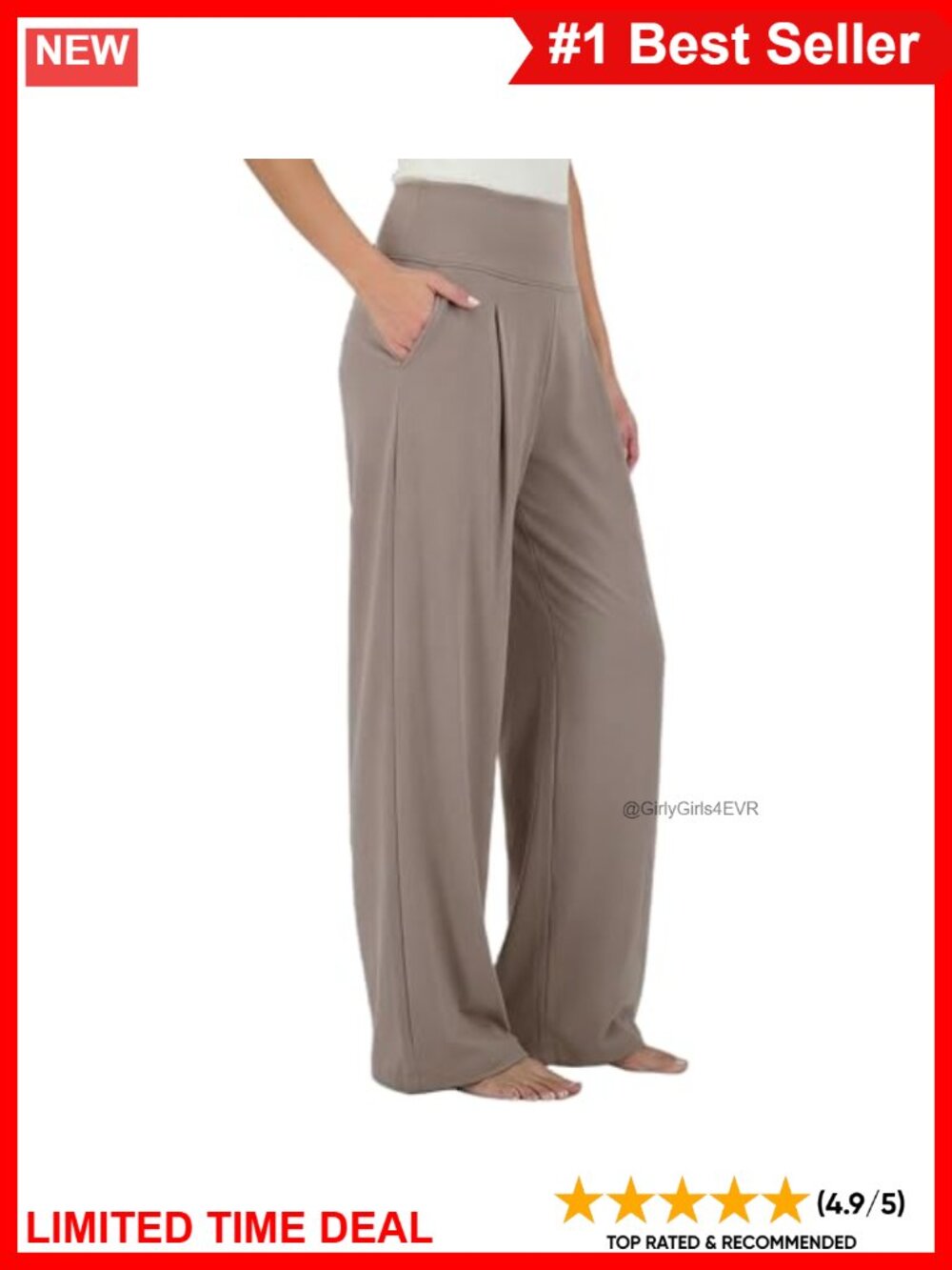 High Waisted Wide Leg Palazzo Yoga Pants with Pockets Buttery Soft Lounge